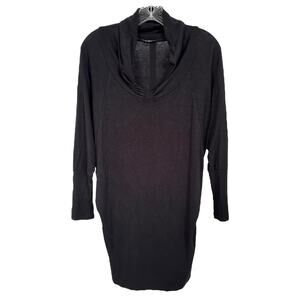 Sabra Women's Bat Sleeve Sweater Top Tencel 3/4 Sleeve Size M Black